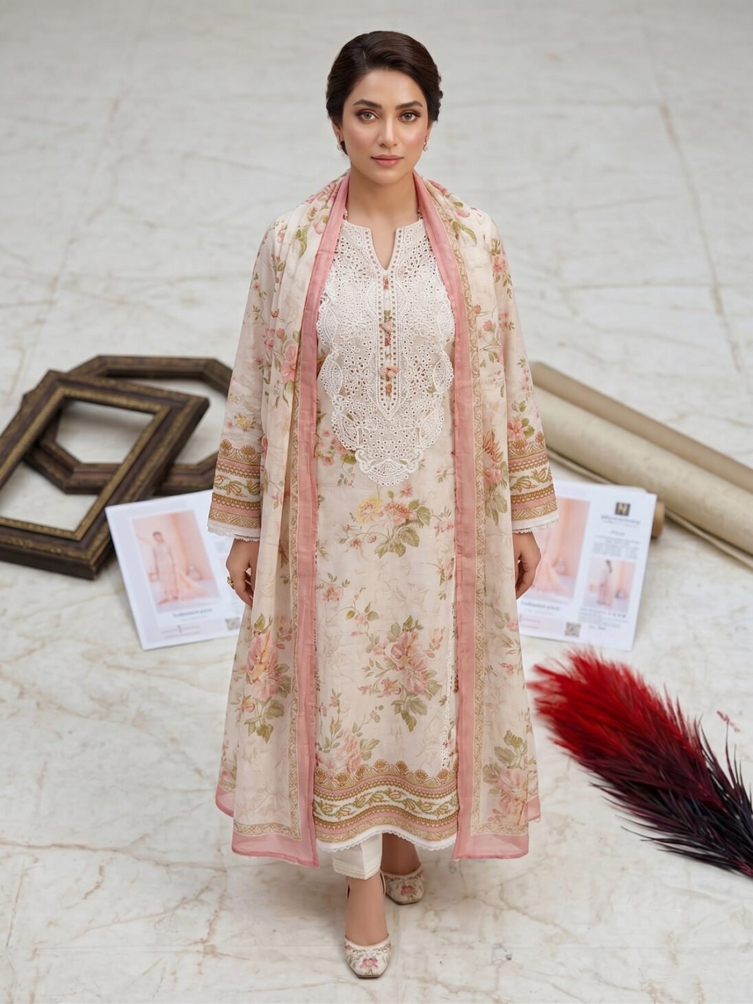 Gul-e-Chaman – 3-Piece Premium Embroidered Lawn Suit